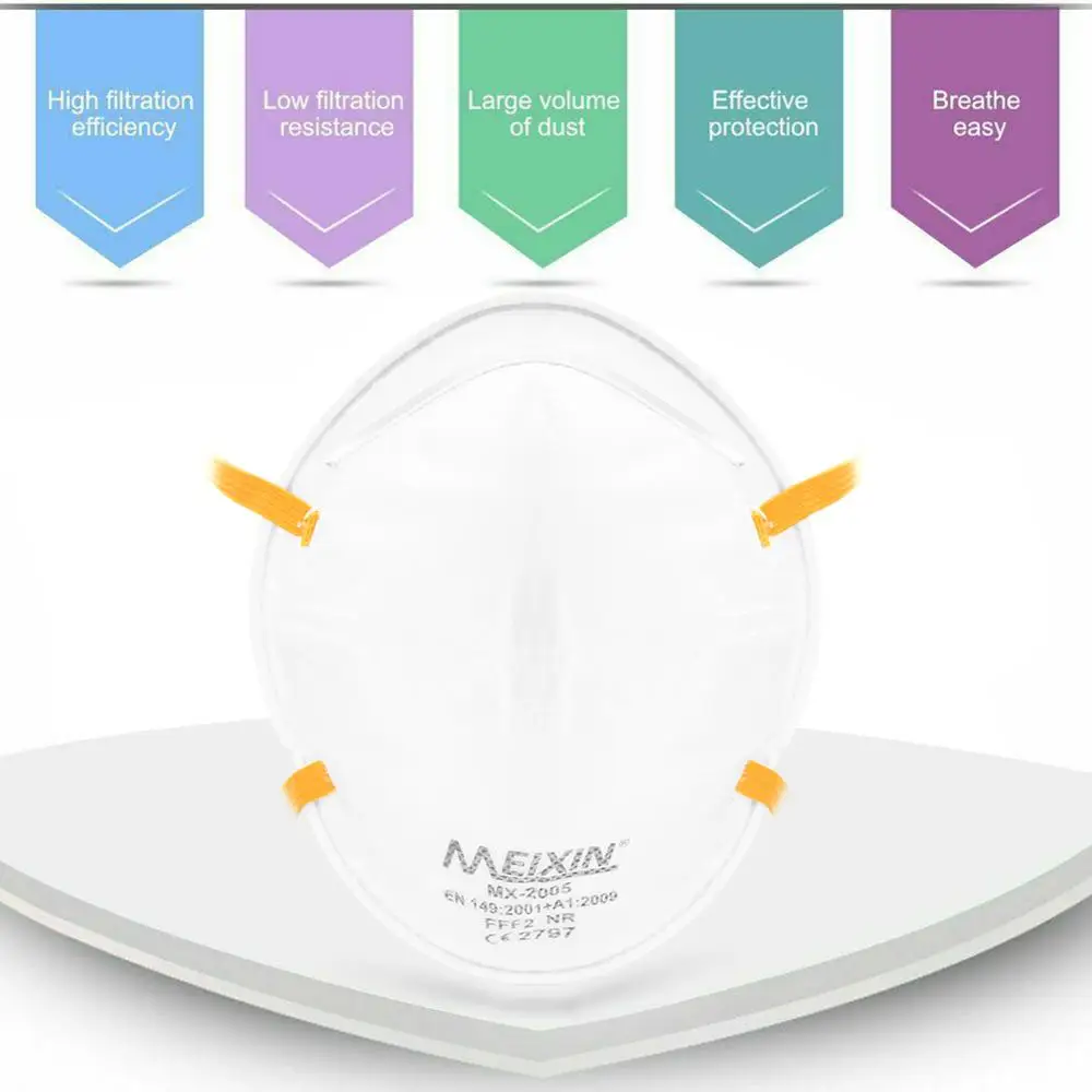 

5PCS ffp2 Mask Anti-dust Protective Non-woven Mouth Cover Safety Breathable Ear Loop Mascherine Respirator ffp2