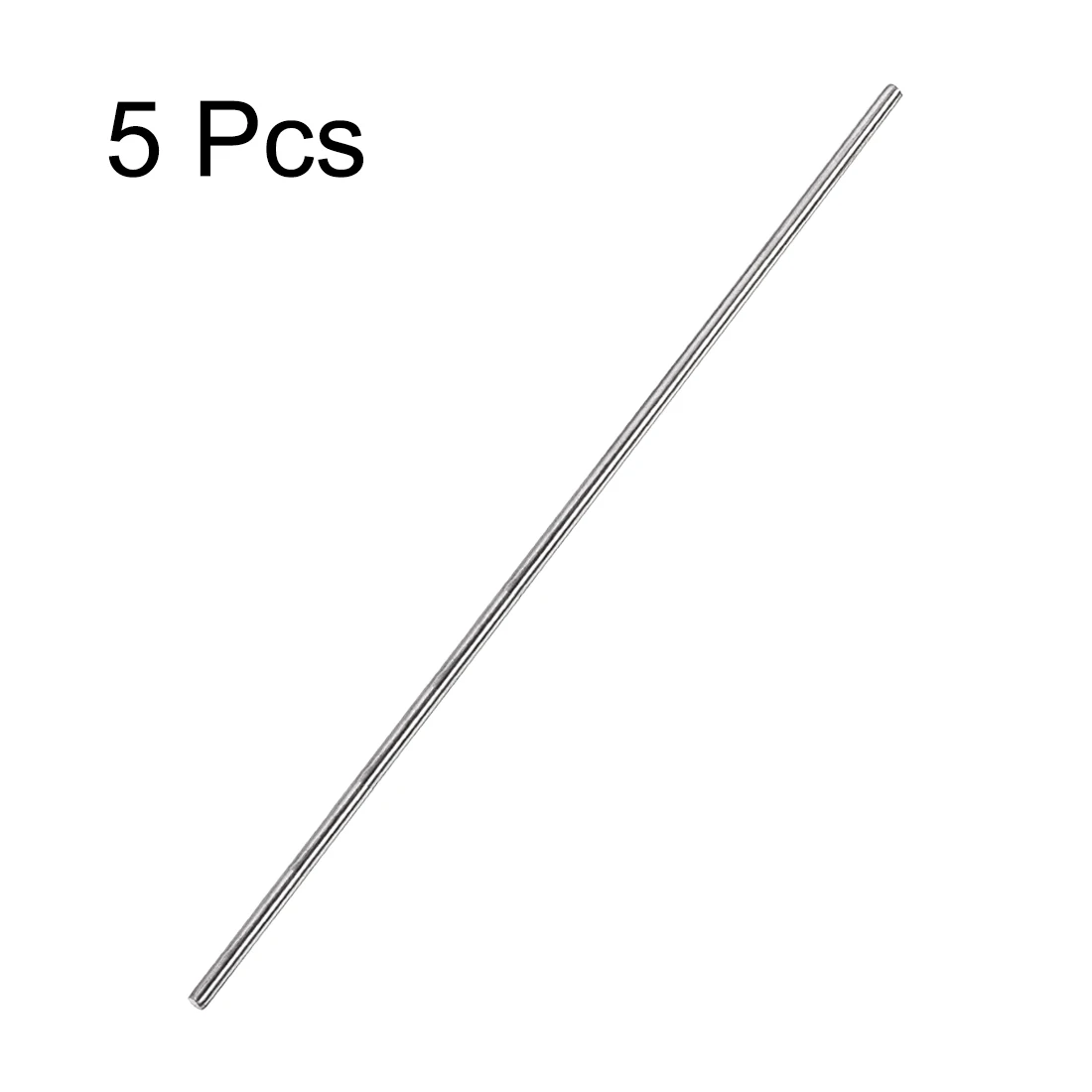 3mm x 300mm 304 Stainless Steel Solid Round Rod for DIY Craft - 5pcs