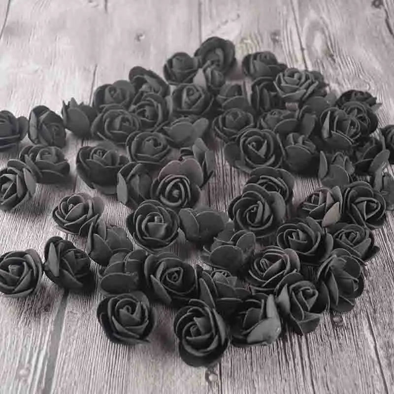 500 розы цветок голова цветок диаметр 3-3,5 см Искусственный цветок diy свадебное украшение цветок - Цвет: 17