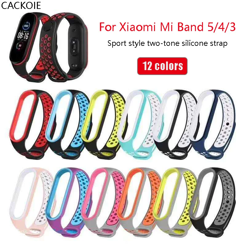 

Strap For Xiaomi Mi Band 5 4 3 Smart Watch Band Sport Silicone Bracelet For Xiaomi MiBand 5 Accessories Replacement Wristband