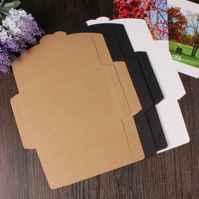 Papel Faça Você Mesmo Envelope Multifuncional 50 com Cores Vintage em Branco Caixa de Cartão Postal Pacote Papel Atacado