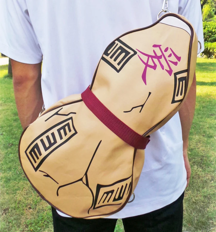 Mochila de calabaza de Anime Naruto Gaara para Cosplay, bolso de hombro de  cuero PU con eslinga, bolso de pecho para estudiantes, monedero  coleccionable|Accesorios para disfraces| - AliExpress