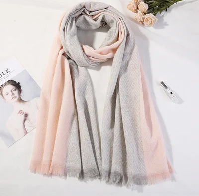 Camel бежевый 30% шерсть пашмины для женщин зимний плед пончо роскошный бренд кашемир Дамская шаль модный теплый шарф для женщин - Цвет: Pink Plaid