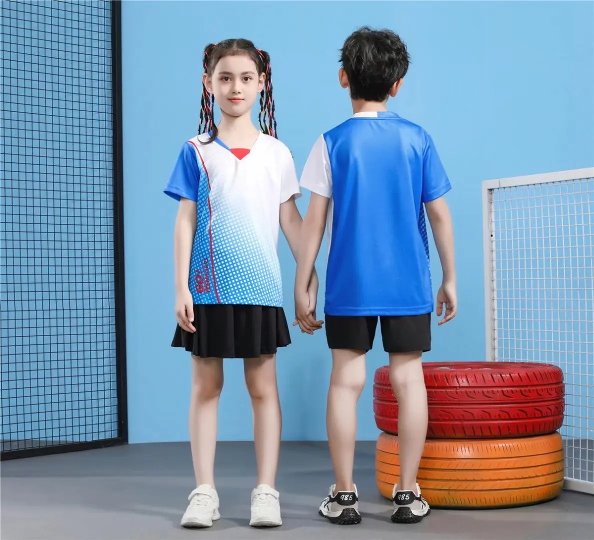 Sports Quick Dry Breathable Badminton Shirt,kids Girls and boys Table Tennis volleyball Team Game Running Training Polo T Shirts