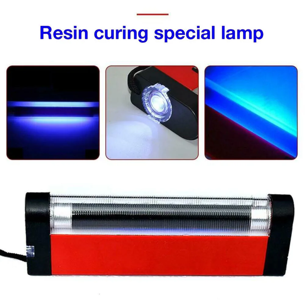 Resin Curing Special Light UV Lamp Curing Resin Glue Special Set Tool Car Front Windshield Glass Crack Repair Tool