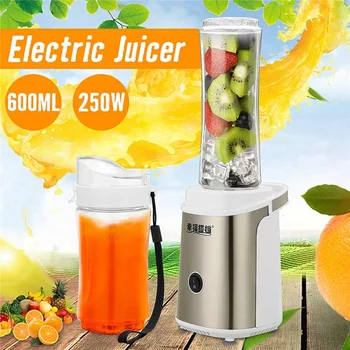 

250W Kitchen Juice Extractor Stainless Juicing Machine 220V Electric Juicer Agitator Juicer EU Plug 600ML Manual Mixer Blenders