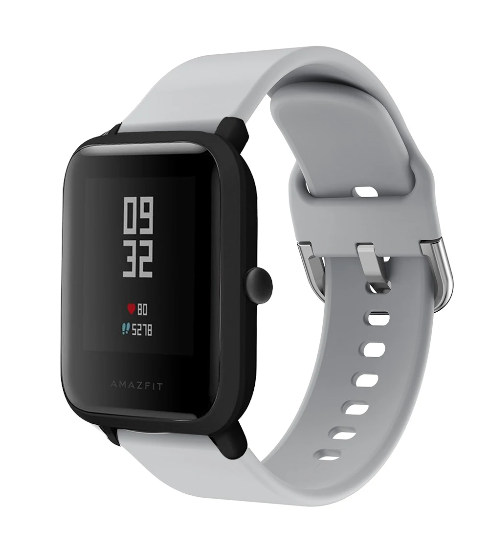 UEBN 20 мм 22 мм силиконовый спортивный ремешок для Xiaomi Amazfit Bip/GTS сменный ремешок для Xiaomi Huami Amazfit GTR 42 мм 47 мм ремешок для часов