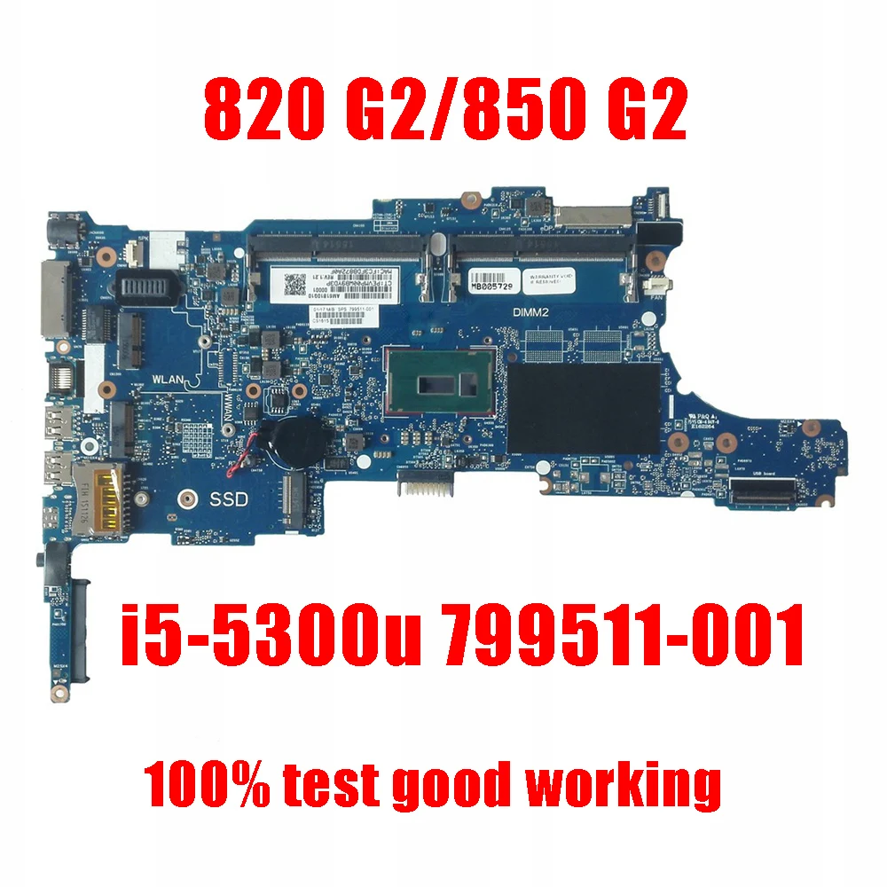 Материнская плата для ноутбука HP EliteBook 840 850 G2 модель 799511-001 799511-501 799511-601 6050A2637901