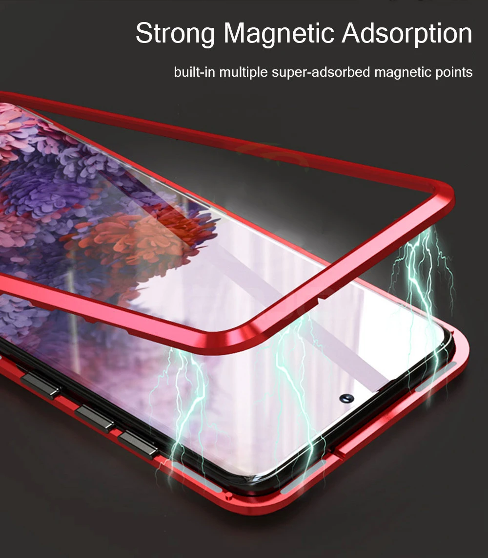 Front + Back Tempered Glass Case For Xiaomi Redmi Note 9s Case Metal Magnetic Adsorption Cover For Xiaomi Redmi Note 9 Pro Max Front + Back Tempered Glass Case For Xiaomi Redmi Note 9s Case Metal Magnetic Adsorption Cover For Xiaomi Redmi Note 9 Pro Max