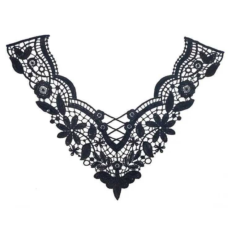 Emboidery воротник для шеи diy поддельные съемные воротники водорастворимые Женская бутоньерка трехмерные кружевные аксессуары