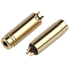 10PCS 2 5mm 4 pole Female Headphone Jack Balanced Plugs Tuning Fork Type Dual Contact Copper Gold Plated Audio Connector