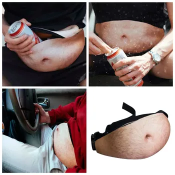

Dad Bag Dad Bod Waist Bags Universal Flesh Colored Beer Fat Belly Fanny Pack Fun FEA889
