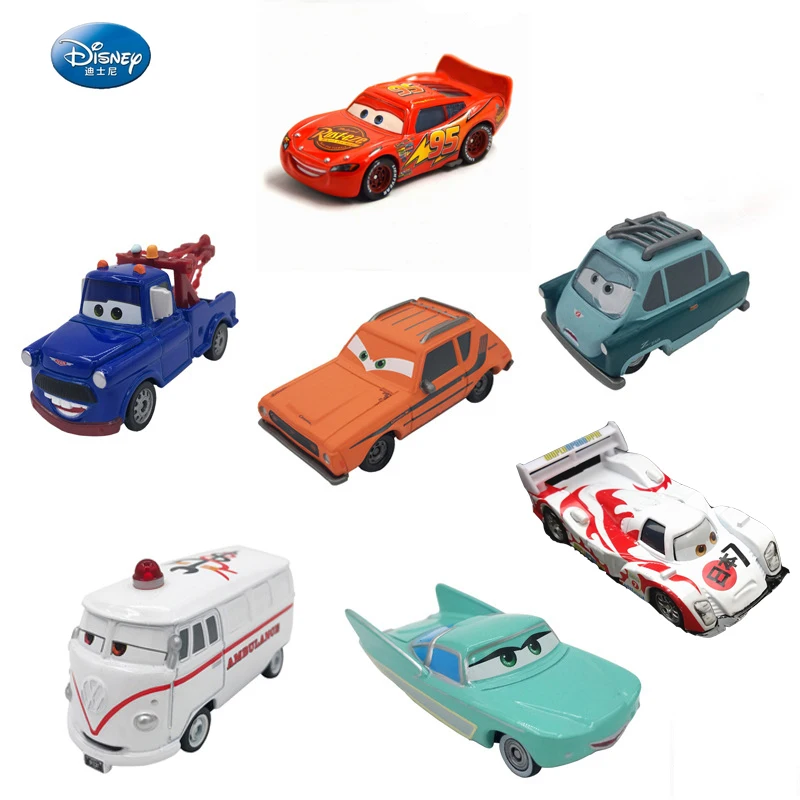 

7cm Cars Disney Pixar Cars Ramirez Lightning McQueen Racing Family Diecast Metal Alloy Toy Car for Kids Toy Boy Gift No Remote