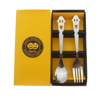 

Baby Stainless Steel Fork Spoon Chopsticks Travel Ourdoor Camping Cutlery Tools portable Stainless Steel Tableware 8 Colors Box