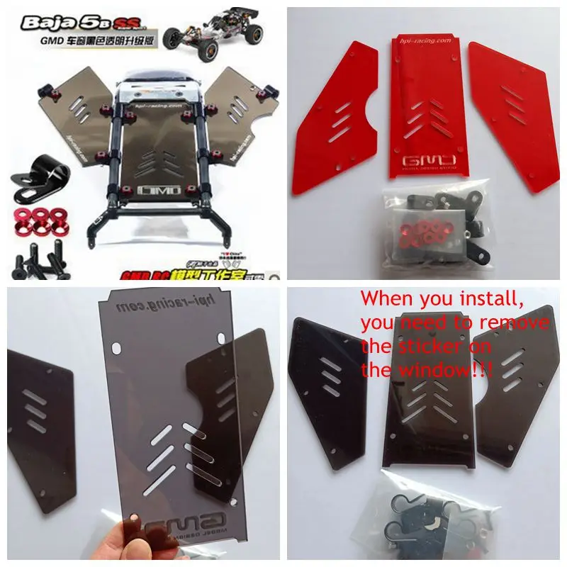 BAJA 5B обновление windows черный красный чистый цвет Выберите для Rovan KM HPI 1/5 RC