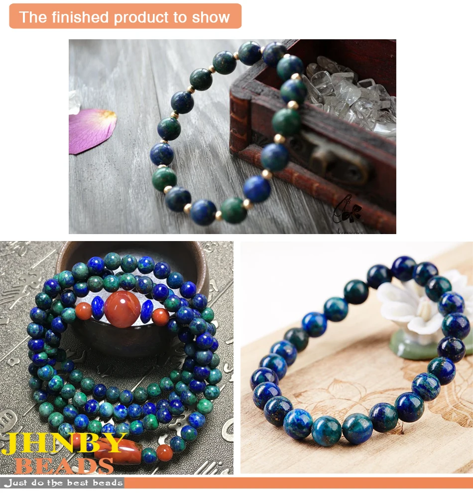 JHNBY Phoenix LAPIS Lazuli бусины Натуральный камень наивысшего качества Руды круглый Новинка! фигурные бусины 4/6/8/10/12 мм для плетения браслетов своими руками