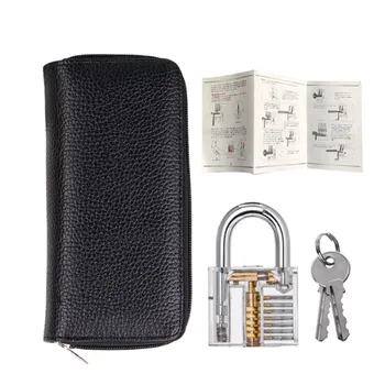 

24PC Plus Transparent Padlock Practice Training Skill Locks Keyed Padlock Hot Unlock Combination Hot Sale 2019