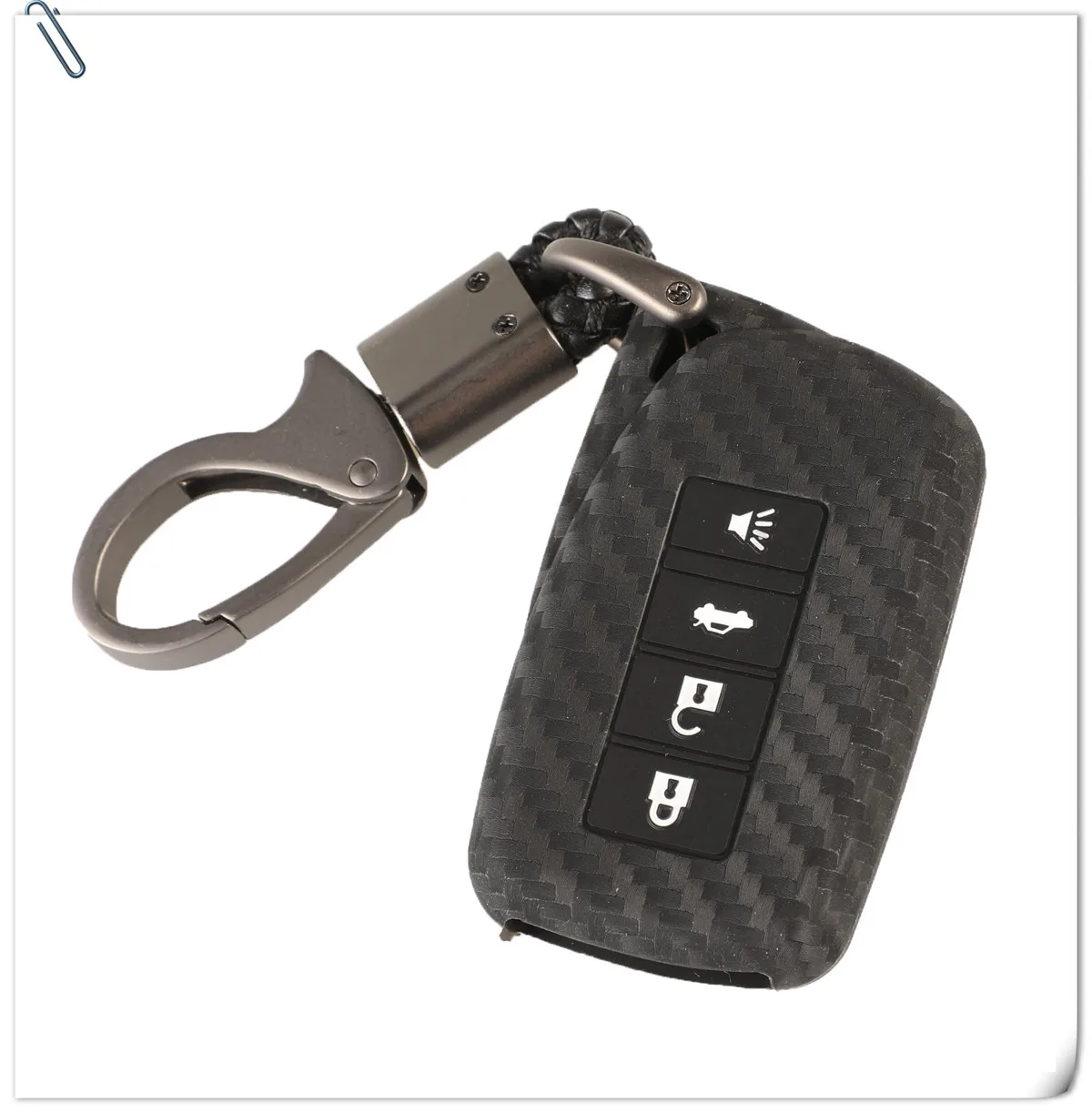 Keyforkess portachiavi per auto a 3 pulsanti stile carbonio per Lexus NX RX GS IS ES GX LX RC 200 250 350 LS 450H 300H portachiavi Cover in Silicone - H8a70d00d95934f589340d7c459757f46K