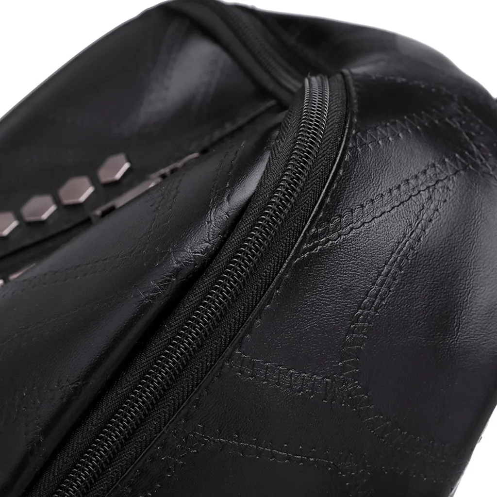 Fashion Rivet female backpack school bag for teenage girls backpack women leather backpack sac a dos femme en cuir#G3