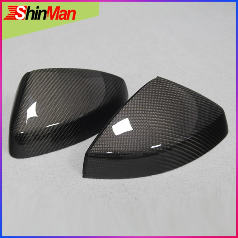 ShinMan 2x Carbon fiber Rearview Mirror Cover Car Mirror Case Rearview
