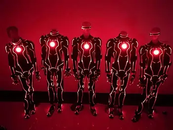 

LED robot iron man war-torn LED optical fiber light-emitting performance clothing Iron Man Armor