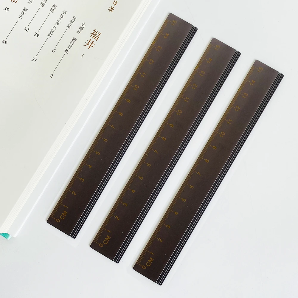 Steel Metal Ruler 15 cm Multifunction Drawing Tools Student Rulers School Office Supplies