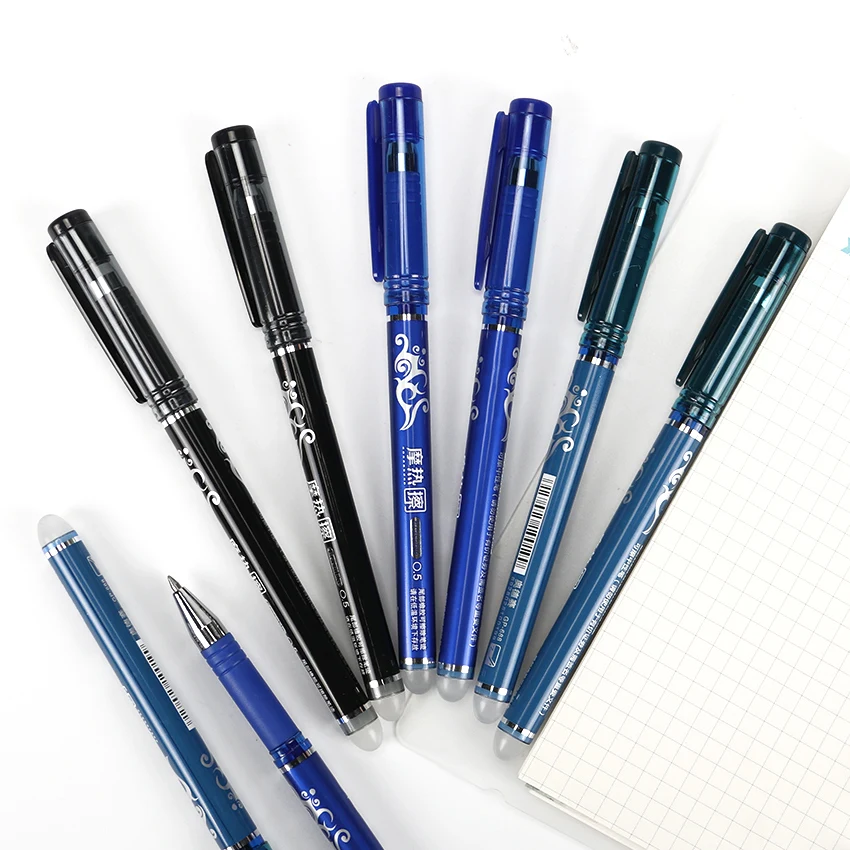 

0.5mm Rod Erasable Pen Blue Black Ink Refill Magic Gel Pen Office Supplies Student Exam Spare Unisex 1PC