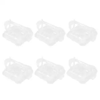 

50pcs 4 Cavities Plastic Transparent Cupcake Boxes Portable Square Bread Container Dessert Carriers