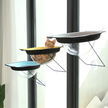 

Suction Cup Cats Hammock Creative Cats Perch Hammock Window Resting Seat with Space Hood Durable Hanging Line Nests H1226