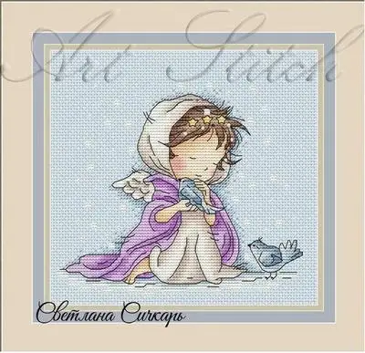 

FF Little Pirate Counted Cross Stitch Kit Cross stitch RS cotton with cross stitch A little girl in the snow
