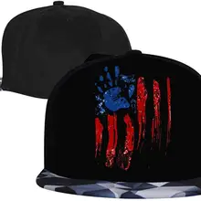 Мужские и женские кепки с принтом в виде американского флага, регулируемые бейсболки в стиле хип-хоп с плоским носком