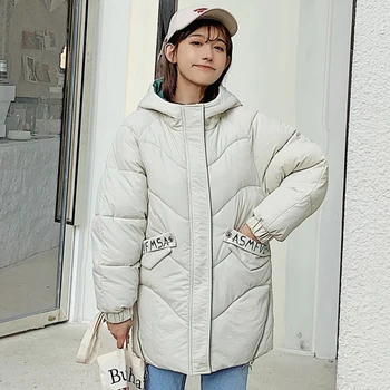 

new 2020 winter down cotton jacket women long coat parkas thickening Female Warm Clothes Rabbit fur collar down jacket T13