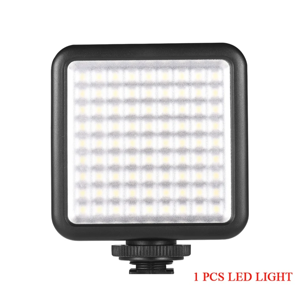 1 PCS Andoer W81 мини Камера светодиодный светильник 1/3/5/6 шт. 6,5 W 6000K лампа для видеосъемки+ Горячий башмак Переходник для Zhiyun стабилизатор для цифровой зеркальной камеры Canon Nikon - Цвет: 1 PCS