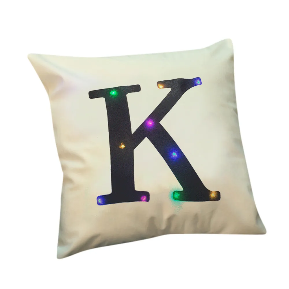 The New Color Lights Christmas Pillow LED Lights Pillow Creative Printing Linen