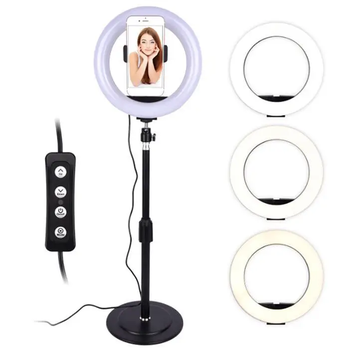 Dimmable Studio Photo Video Live Lamp Phone да светодиодный черный свет, совместимый с большинством смартфонов