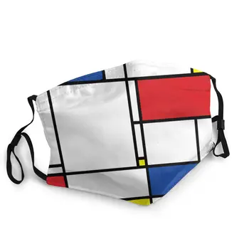 

Minimalist De Stijl Reusable Mouth Face Mask Printed Anti Haze Dustproof Mask Protection Mask Respirator Mouth Muffle