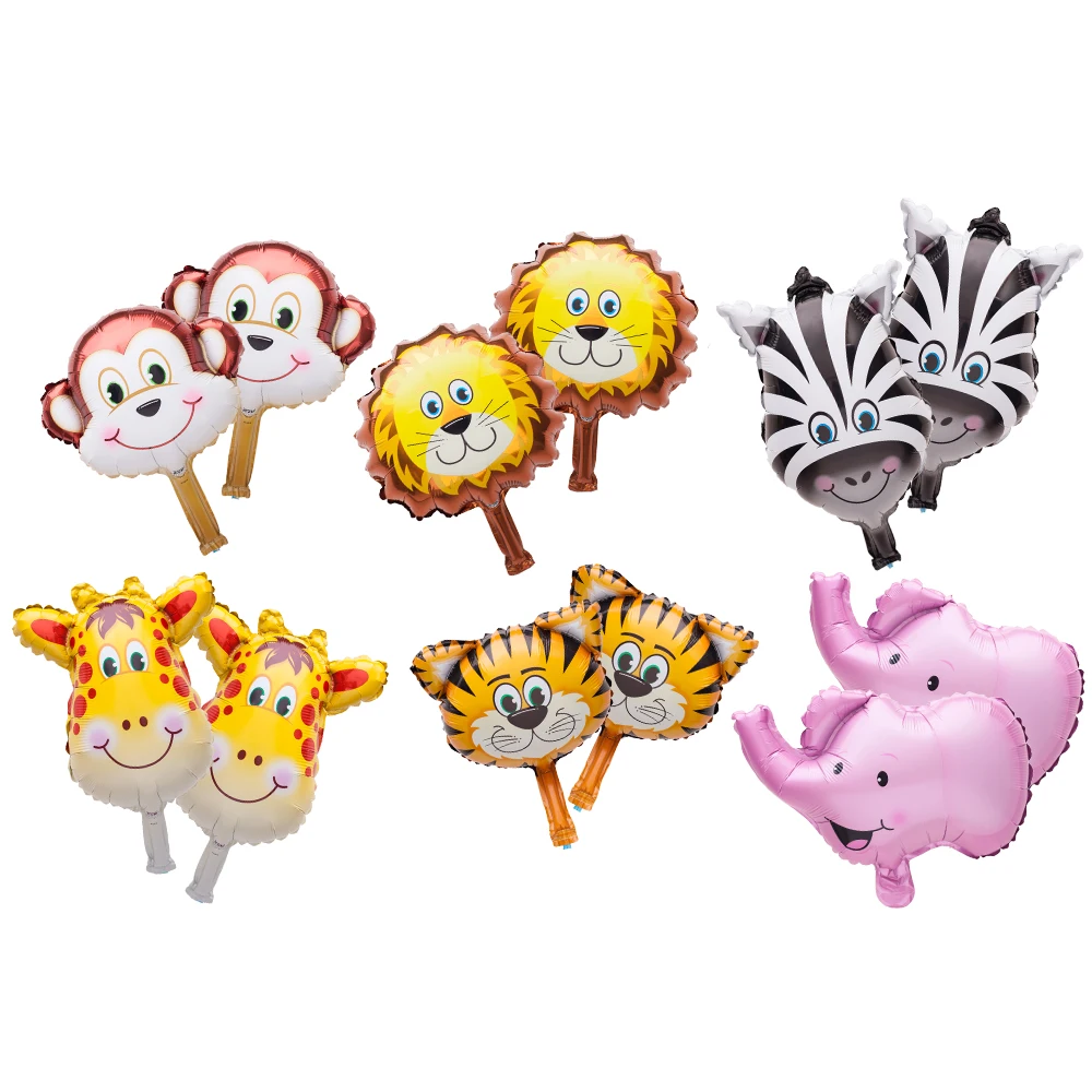 Мини животные воздушные шары джунгли сафари тема День Рождения вечерние