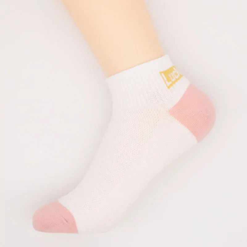 Women Socks Mesh 3 pcs Low-Cut Breathable Short Socks Summer Ultra-Thin-Style Cotton Low Top Cotton Solid Color No-show Socks