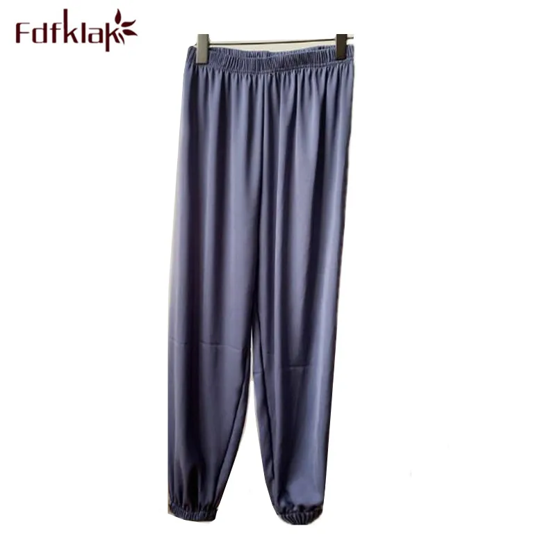 

Ice silk lantern pant spring summer thin sleepwear pant casual new pajama pants women home wear pants ankle length trousers