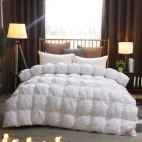 Juste de couette en coton matelassé de luxe, 95% duvet d'oie, couverture d'optique d'hiver, confortable dédiée aux hôtels cinq étoiles, document solide 2