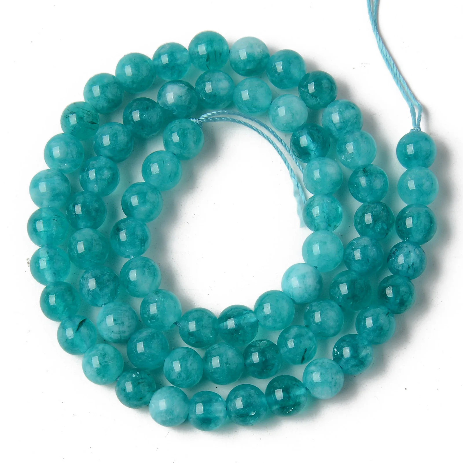 

5 Strands Natural Stone Malachite Green Chalcedony Jades Beads Loose Spacer Beads For Jewelry Making DIY Bracelet Necklace