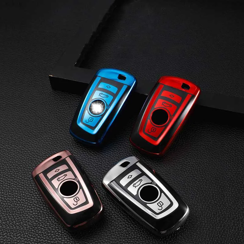 Cover chiate/telecomando per BMW F31 F10 F11 F30 F18 E46 118i 320i 1 3 5 7 serie X3 F25 X4 M3 M5 borsa portachiavi accessori Shell - H8a7199646e7946efb9432c683b20fd6eE