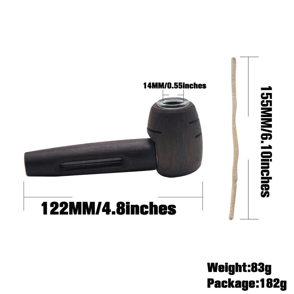 5# Gift Box Tobacco Pipe Sandalwood cigarette holder Glass Pipe Smoking Pipe Pipes Accessories Men's Gift