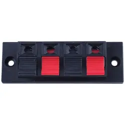 Fashion4-Way AMP Stereo Speaker Terminal Plate Strip Push Release Connector Block NEW
