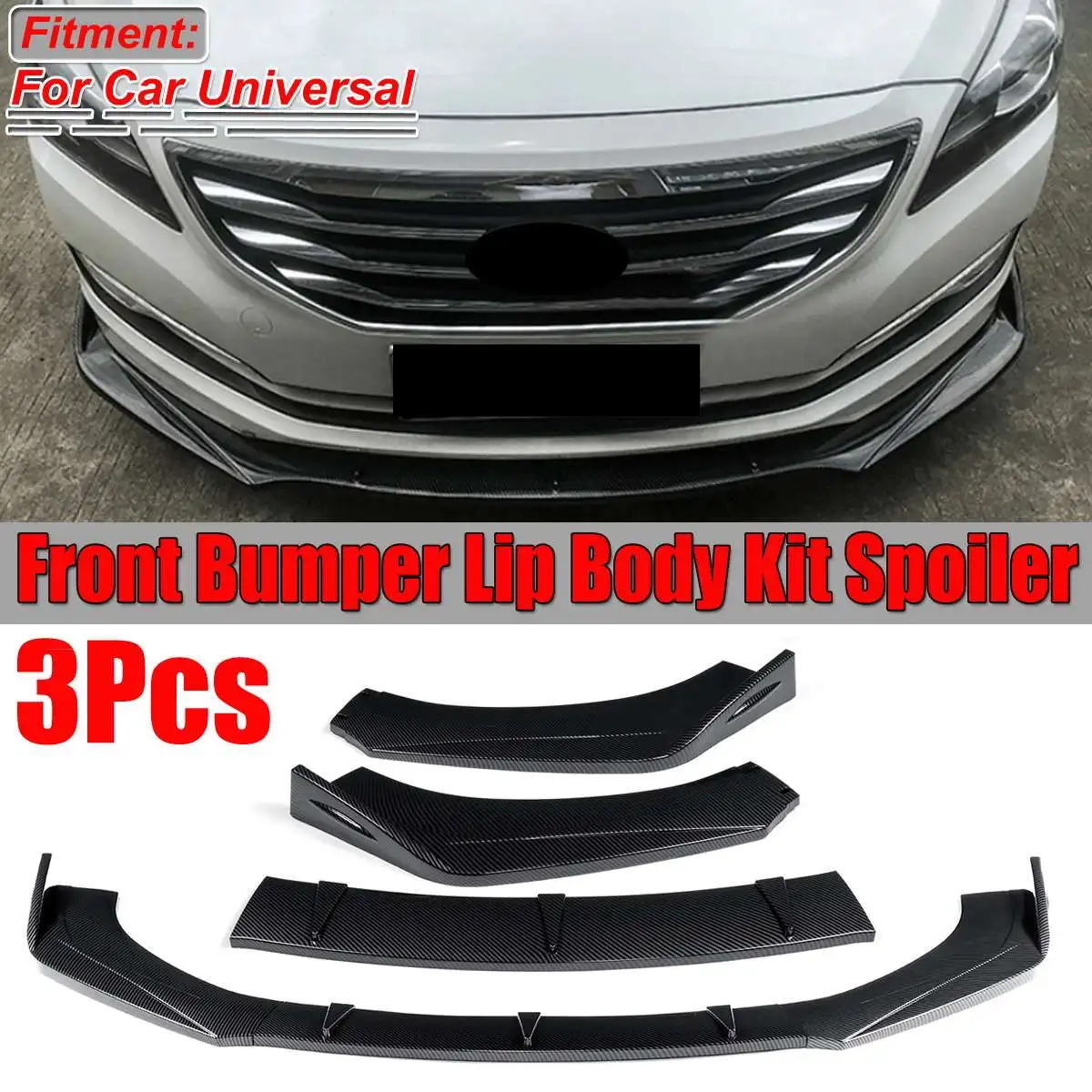 

High Quality Universal Car Front Bumper Splitter Lip Spoiler Diffuser Lip Protector For Ford For BMW For Benz For Audi For Mazad