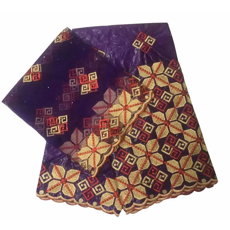 Bazin riche getzner Высококачественная кружевная ткань atiku для свадьбы последняя нигерийская вышитая Тюлевая кружевная ткань 5+ 2 ярдов/партия