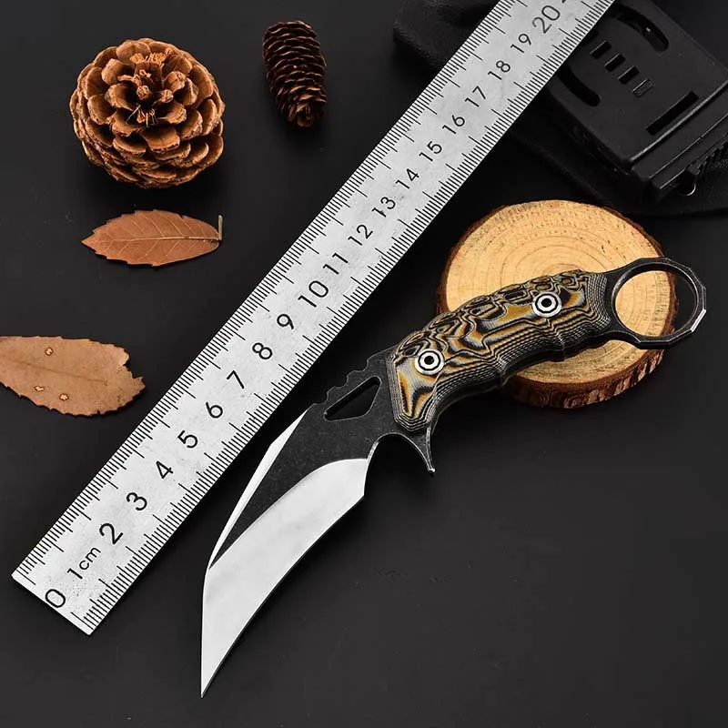 White and Black HS инструменты коготь уличный кемпинг тактический Karambit боевой нож-коготь - Цвет: White and Black