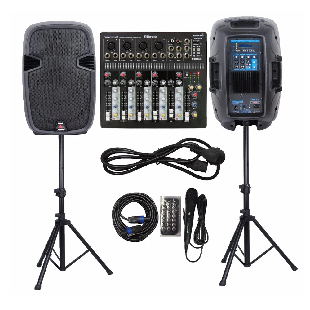 STARAUDIO 2 шт. 12 &quot2000 Вт ПА активный активные колонки Системы DJ подставки проводной