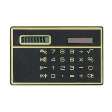8 cyfrowy Ultra cienki kalkulator energii słonecznej z ekran dotykowy karty kredytowej projekt przenośny Mini kalkulator dla szkół biznesu tanie tanio CN (pochodzenie) Solar Power Calculator