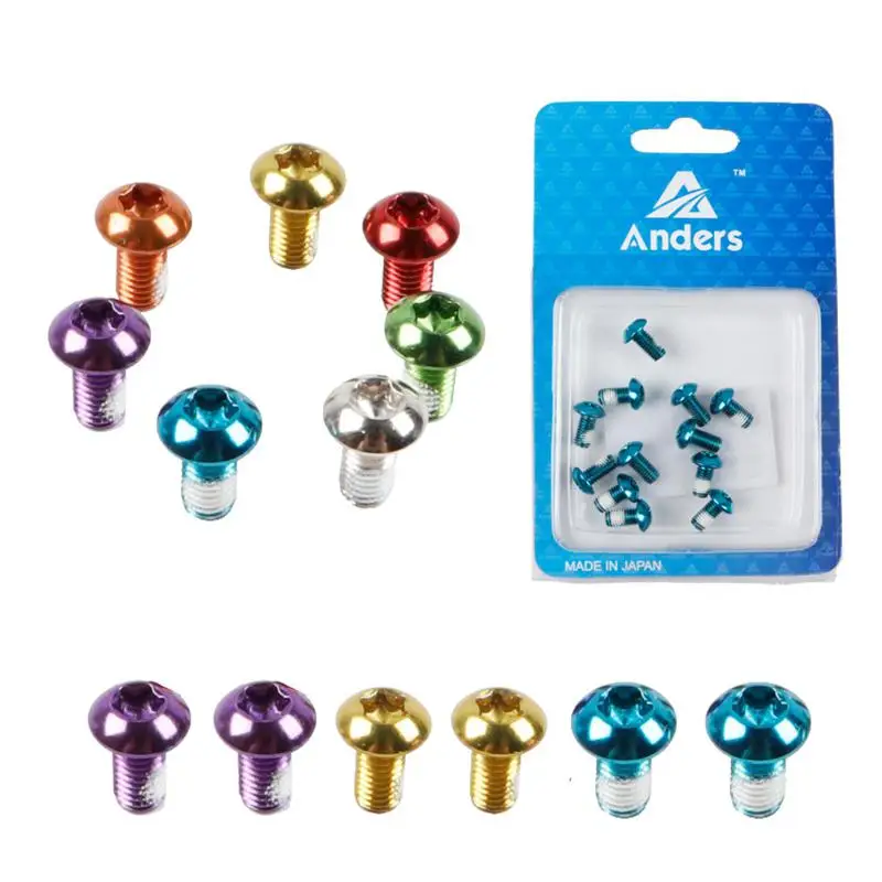 

Kuulee 12Pcs Road Mountain Bike Bicycle Disc brakes Rotor Screw Bolts nuts Torx T25 Head Bicycle Brake Disc Bolts Screw
